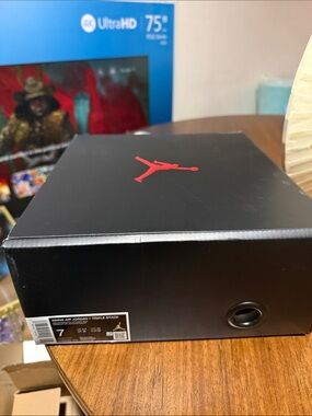 Jordan Black Shoe Box with Red Jumpman Logo